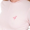 T-shirt femme nouée manches longues avec broderie