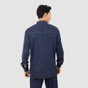Chemise col tunisien homme en jeans - TAMIM