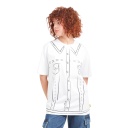 T-shirt oversized femme manches courtes CROQUIS DENIM
