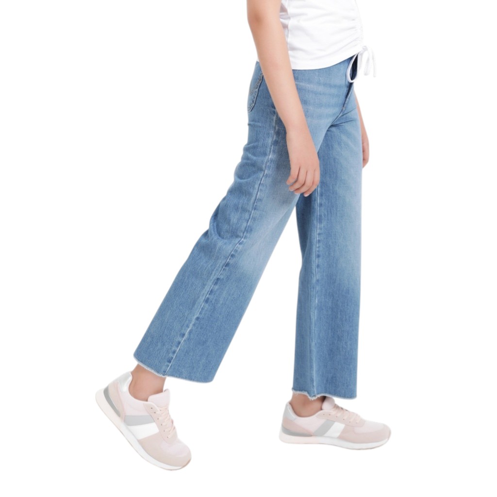 Wide leg jeans fille