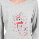 Pyjama femme manches longues CHAUSSETTE DE NOËL