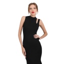 Robe maxi femme avec cut out en maille fine