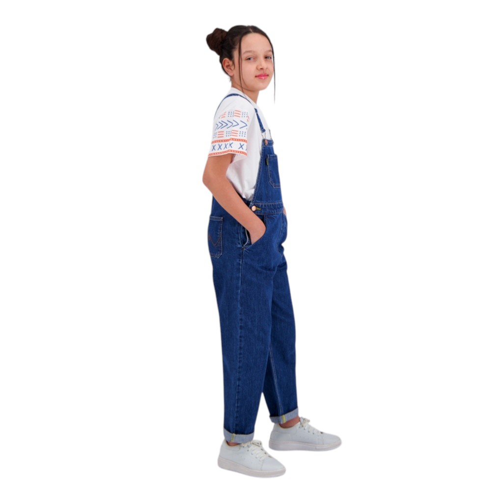 Salopette fille en jeans