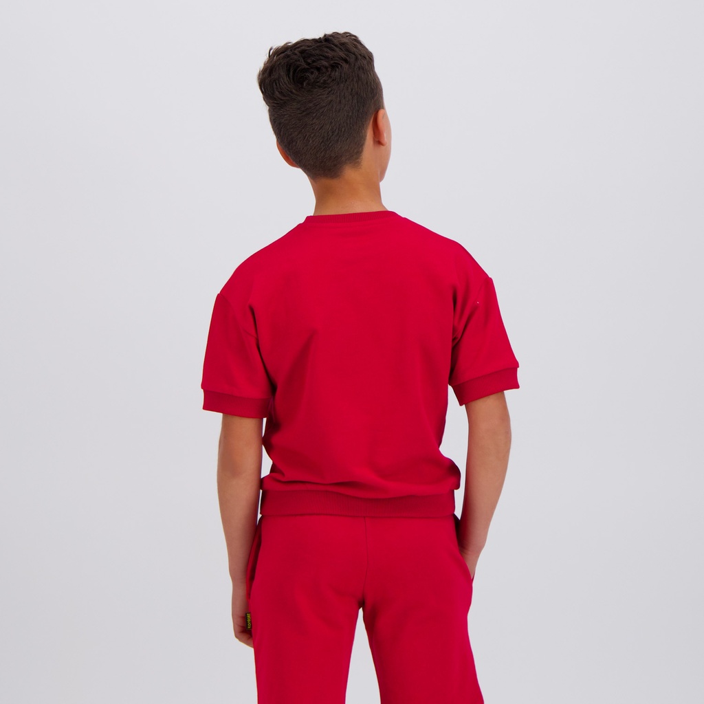 Sweat garçon manches courtes avec broderie