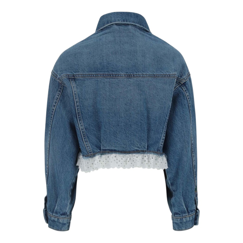 Cropped jacket fille en jeans