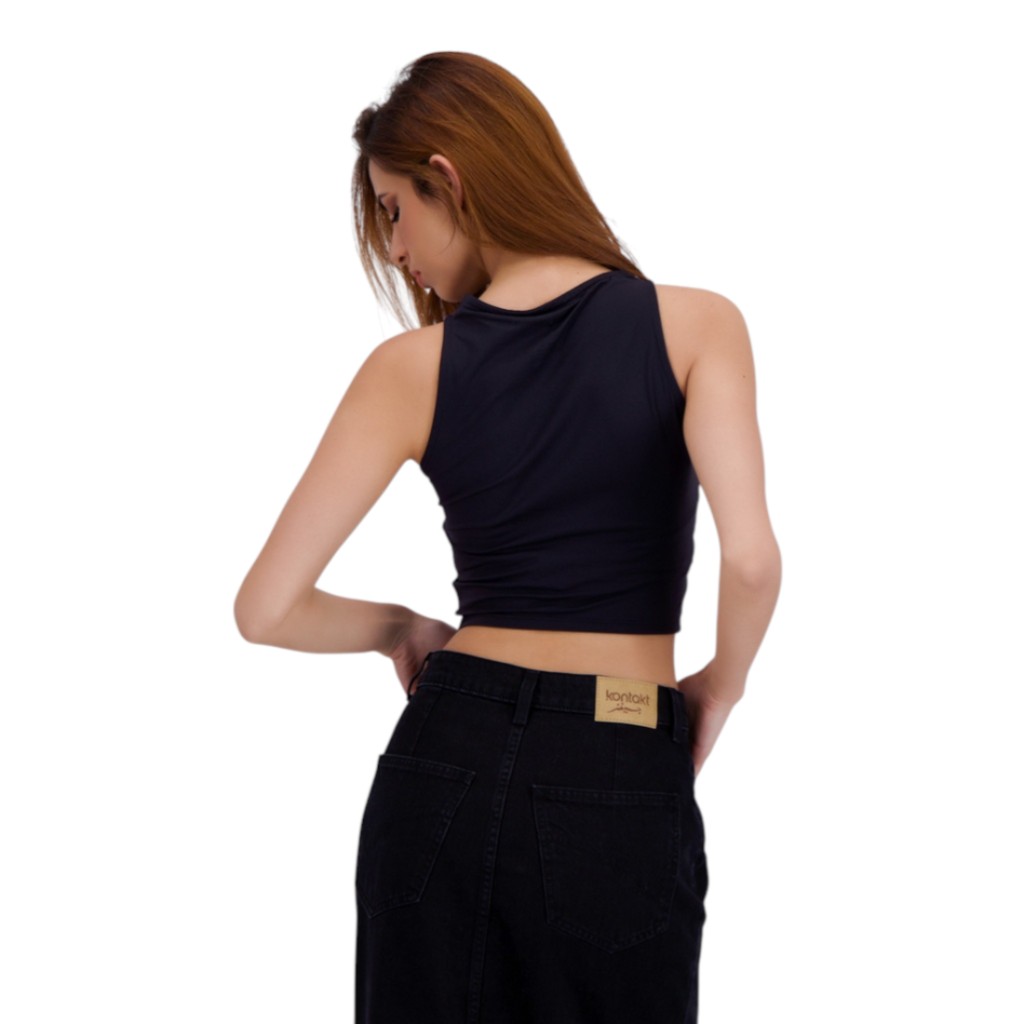 Top femme sans manches avec broderie