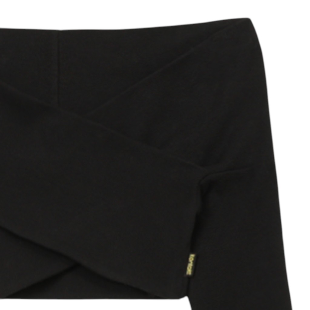 Top côtelé femme manches longues croisé