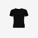 T-shirt côtelé sur taille femme manches courtes