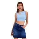 Top femme sans manches  avec découpe