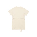 Robe femme manches courts avec ceinture à la taille et broderie