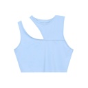 Top femme sans manches avec découpe