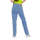 Mid-waist straight jeans femme avec patch et repair work - MADIHA