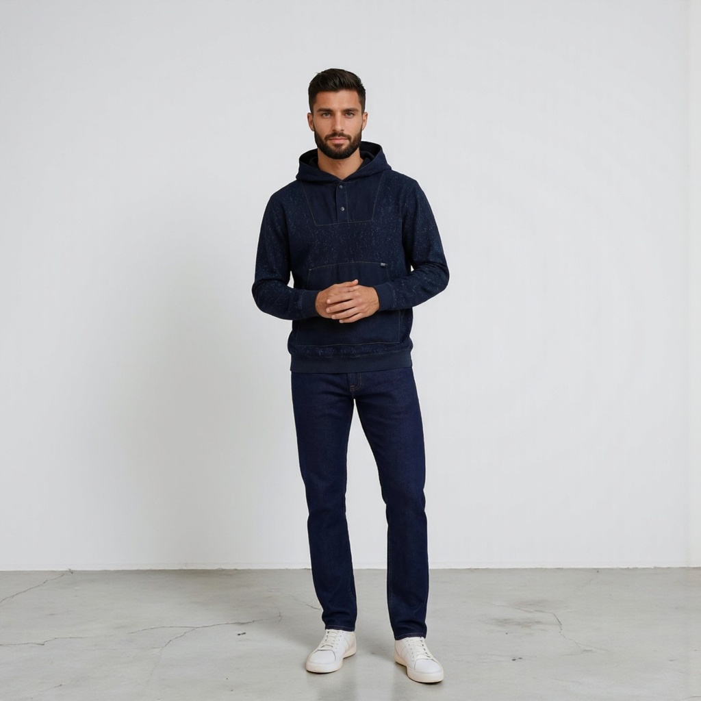 Hoodie homme en jeans - HOUSSEIN