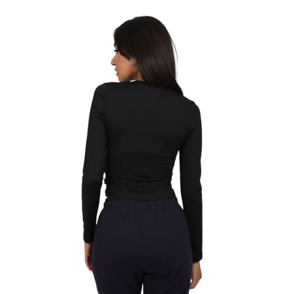 T-shirt femme manches longues avec ouverture poitrine