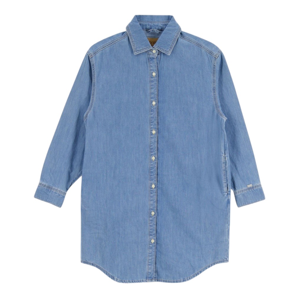 Robe chemise femme en jeans-CHANEZ
