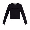 T-shirt femme manches longues avec ouverture poitrine