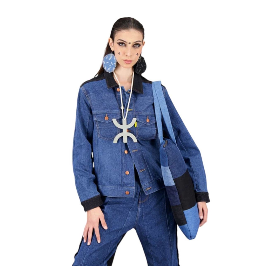 Coussin &amp; Tote bag format 60/50 en jeans Modular TNFW