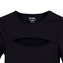 T-shirt femme manches longues avec ouverture poitrine