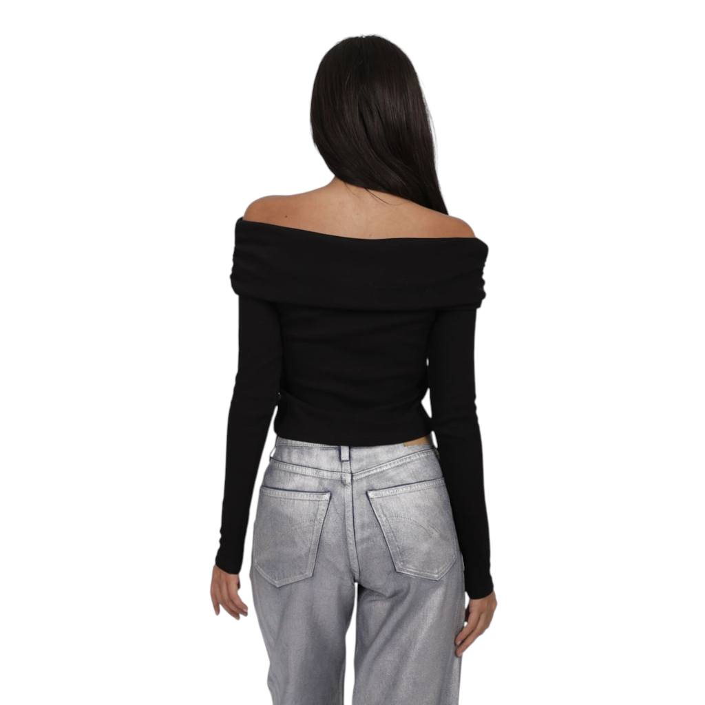 T-shirt femme manches longues col bateau