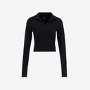 Polo côtelé femme manches longues