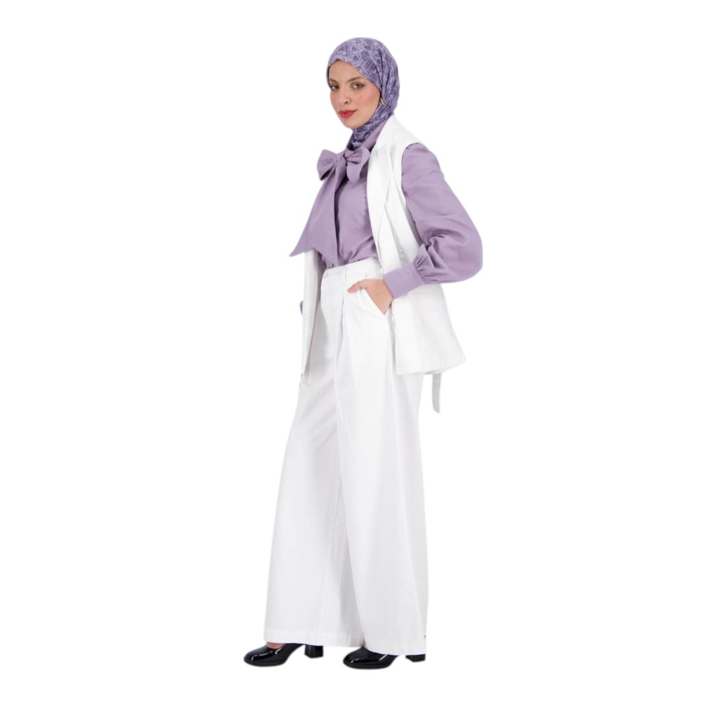 Blazer croisé femme sans manches-SAHAR