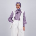 Chemise femme col cravate en chaine &amp; trame