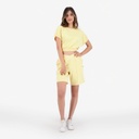 Sweat crop femme sans manches avec broderie