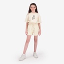 Sweat crop fille manches courte الوردة لي نحكي عليها