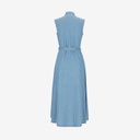 Robe chemise fluide femme sans manche en jeans- CYLINE