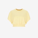 Sweat crop femme sans manches avec broderie