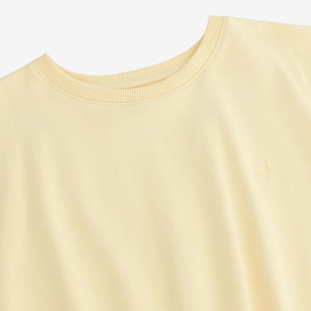 Sweat crop femme sans manches avec broderie