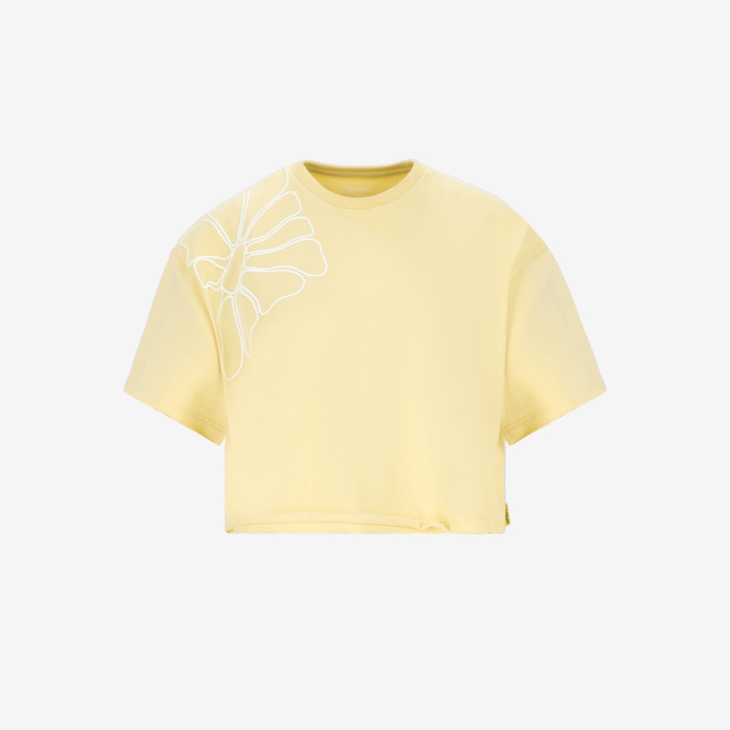 Sweat sur taille femme manches courtes FLEUR