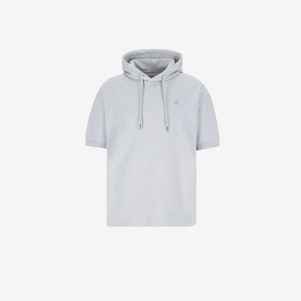 Hoodie homme manches courtes avec broderie