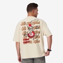 T-shirt oversized unisexe adulte manches courtes سنعود بعد قليل