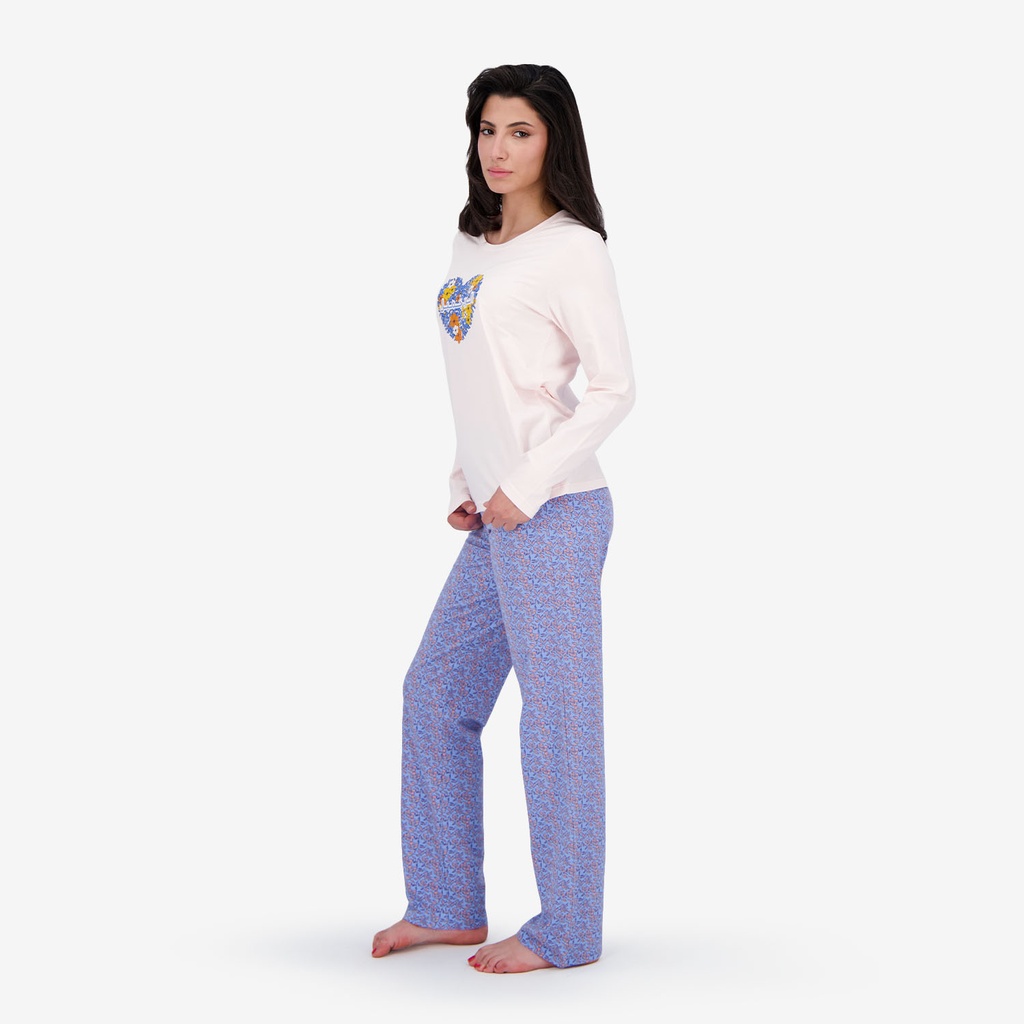Pyjama femme manches longues الورد جميل