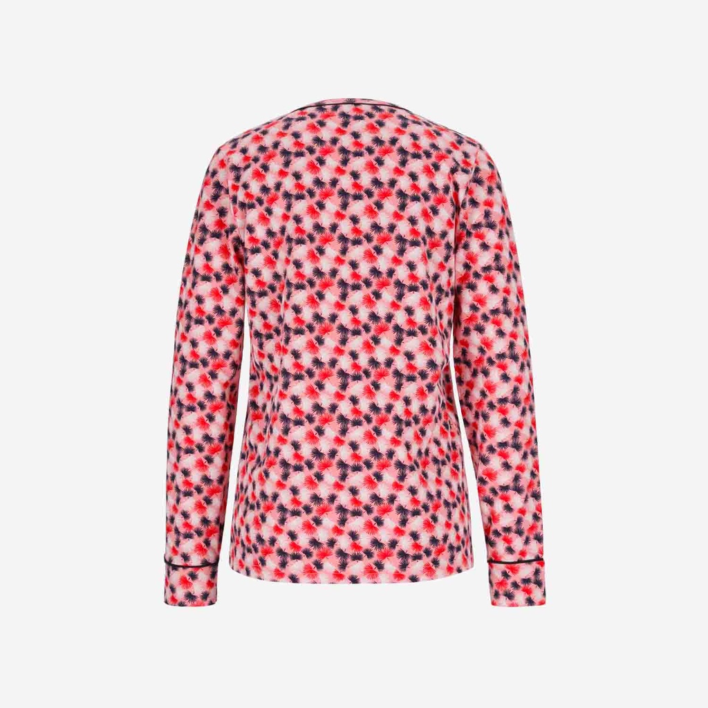 Pyjama femme manches longues avec patte boutonnée