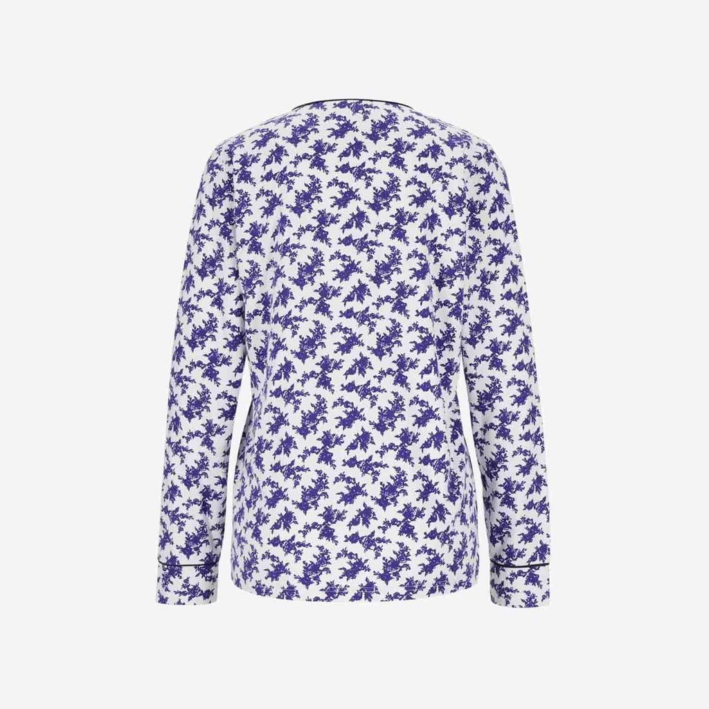 Pyjama femme manches longues avec patte boutonnée