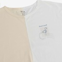 Upcycling t-shirt crop femme manches courtes POSTCARD &amp; WARNING VERSION 2