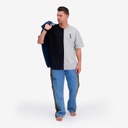 Upcycling t-shirt oversized homme manches courtes CROQUIS POCHE &amp; الري VERSION 2