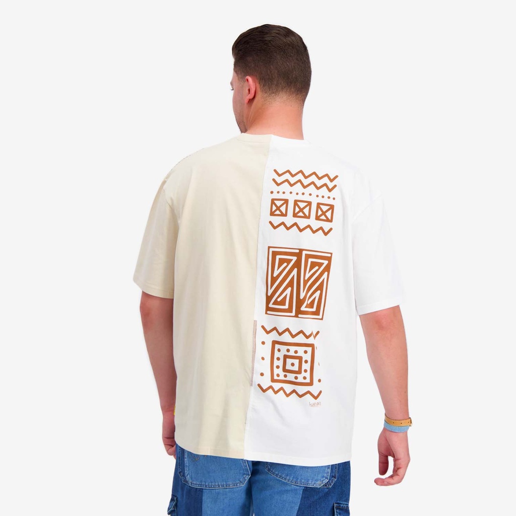 Upcycling t-shirt oversized homme manches courtes MARGOUM &amp; LOSANGE VERSION 1