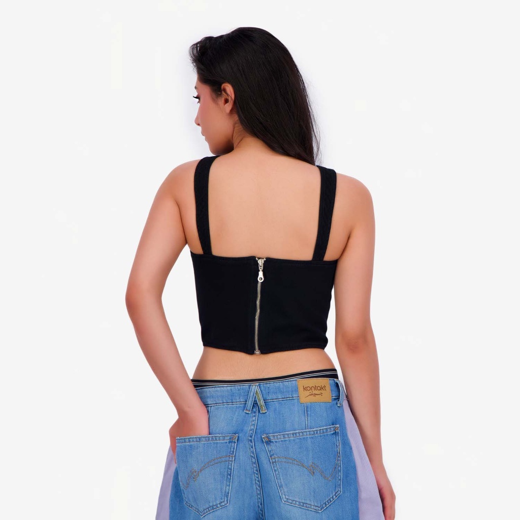 Upcycling top femme jeans V1