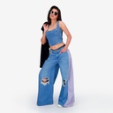 Upcycling top femme jeans V1