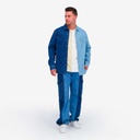 Upcycling chemise western homme en jeans bi-couleur - SHEMS V1