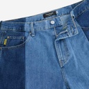 Upcycling cargo homme en jeans bi-couleur - KAMIL 2.0
