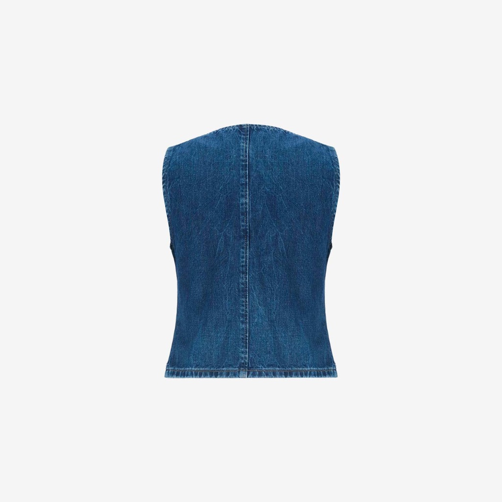 Gilet femme sans manches en jeans GHALIA  2.0