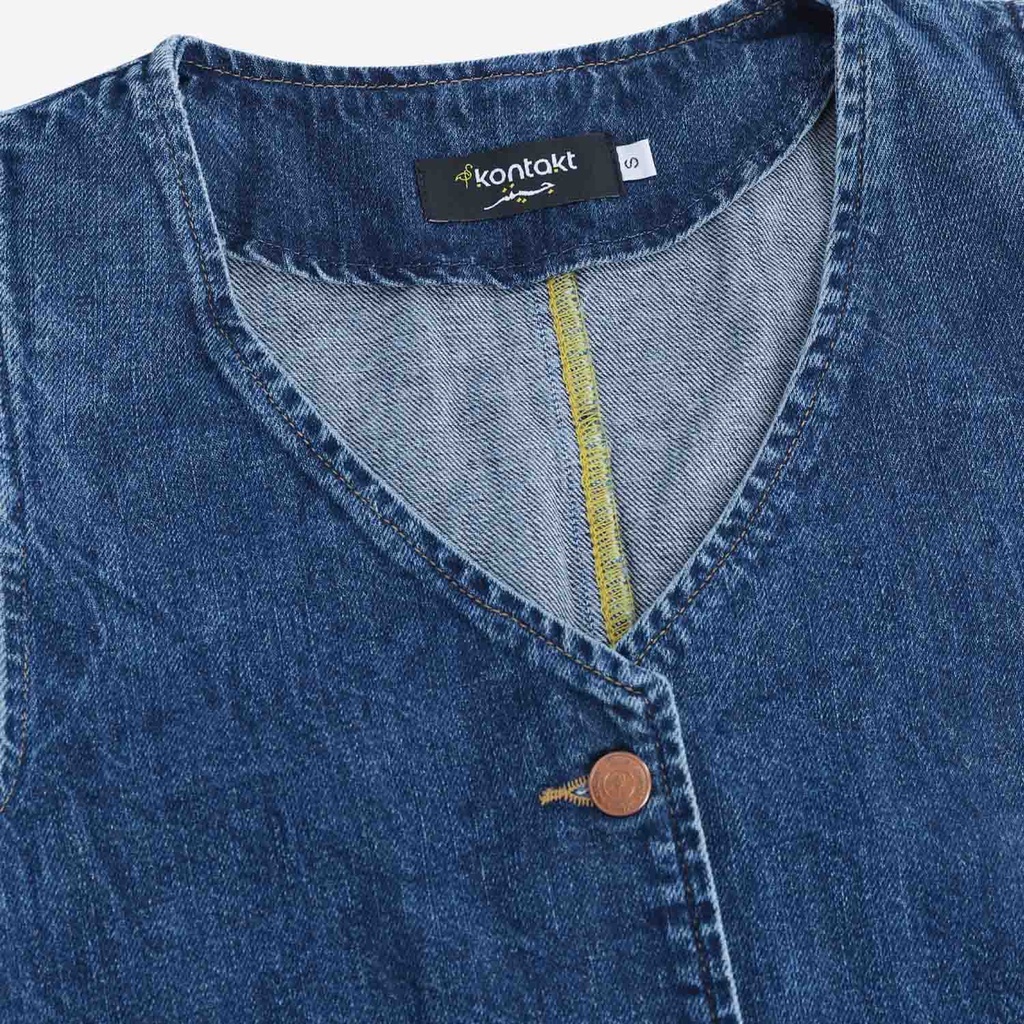 Gilet femme sans manches en jeans GHALIA  2.0