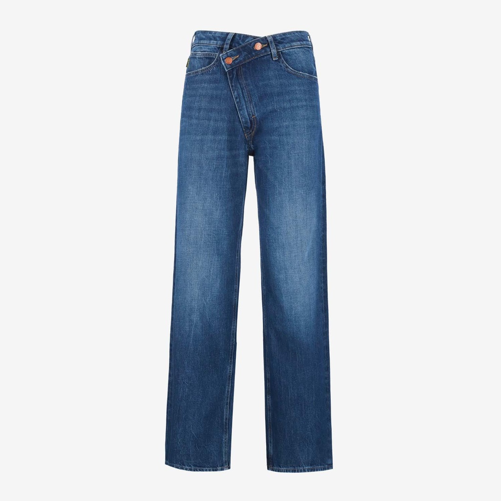Super Straight jeans femme avec braguette décalé- SARRA 2.0
