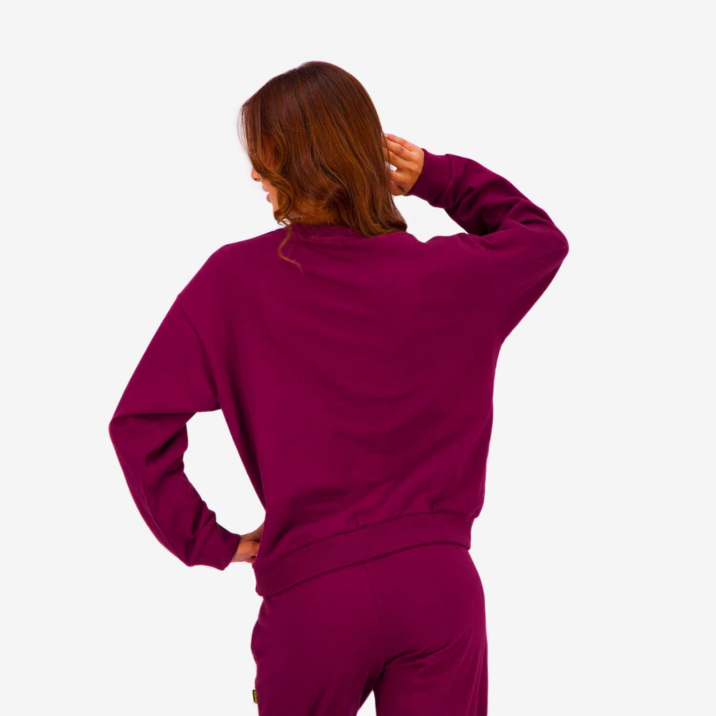 Sweat femme col V avec broderie