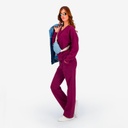 Sweat femme col V avec broderie