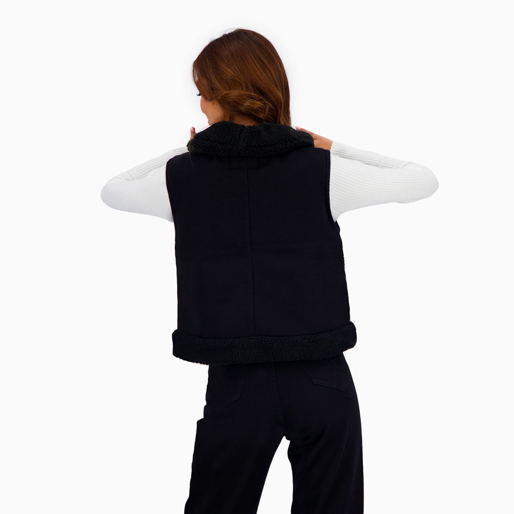 Jacket femme sans manches avec sherpa GHALIA